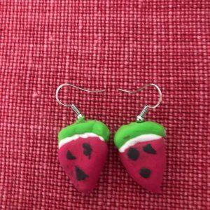 Watermelon Earrings- Handmade, Never Been Worn